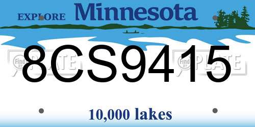 8CS9415 Minnesota License Plate