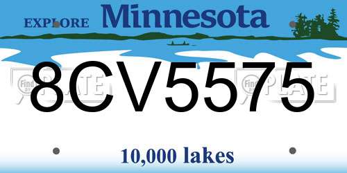 8CV5575 Minnesota License Plate
