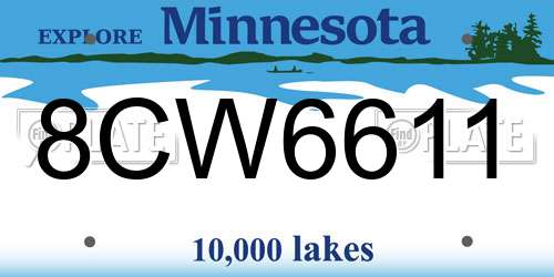 8CW6611 Minnesota License Plate