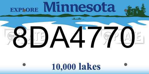 8DA4770 Minnesota License Plate