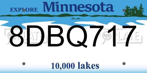 8DBQ717 Minnesota License Plate