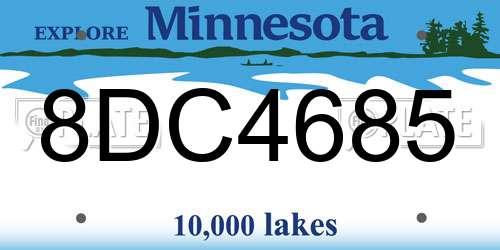 8DC4685 Minnesota License Plate