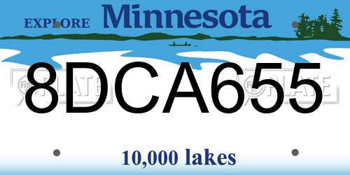 8DCA655 Minnesota License Plate