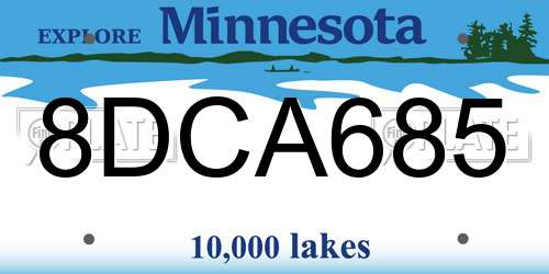 8DCA685 Minnesota License Plate