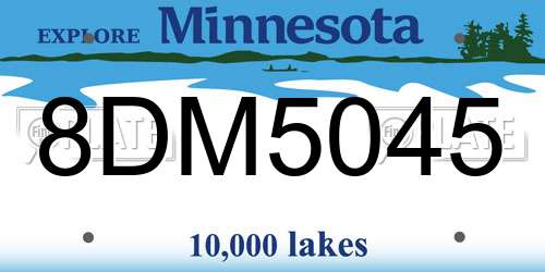 8DM5045 Minnesota License Plate