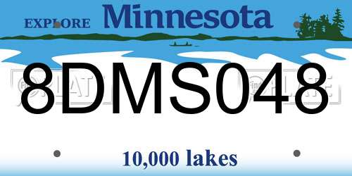 8DMS048 Minnesota License Plate