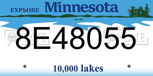 8E48055 Minnesota License Plate
