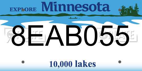 8EAB055 Minnesota License Plate