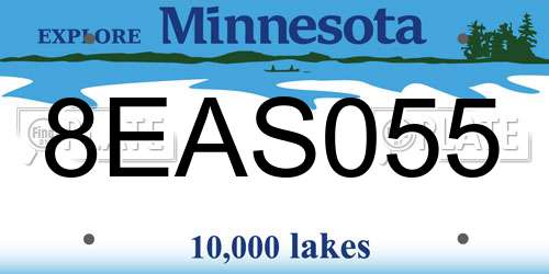 8EAS055 Minnesota License Plate