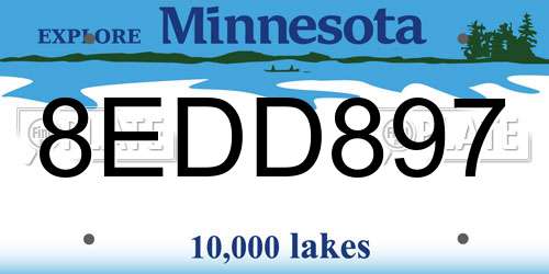 8EDD897 Minnesota License Plate