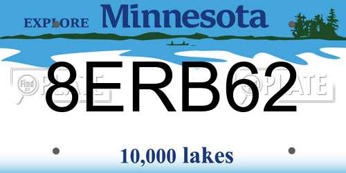 8ERB62 Minnesota License Plate