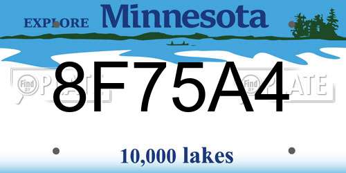 8F75A4 Minnesota License Plate