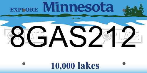 8GAS212 Minnesota License Plate