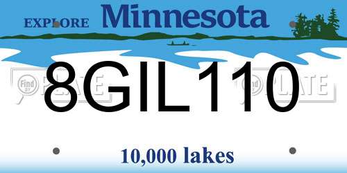 8GIL110 Minnesota License Plate
