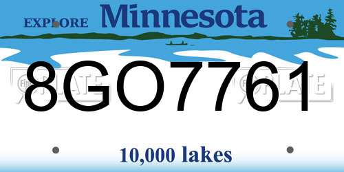 8GO7761 Minnesota License Plate