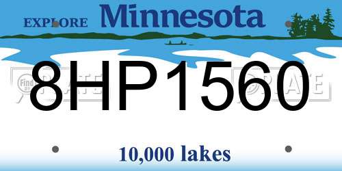 8HP1560 Minnesota License Plate
