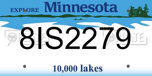 8IS2279 Minnesota License Plate