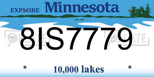 8IS7779 Minnesota License Plate