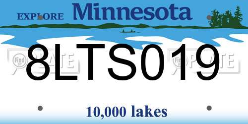 8LTS019 Minnesota License Plate