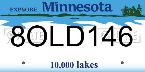 8OLD146 Minnesota License Plate