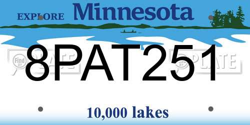 8PAT251 Minnesota License Plate