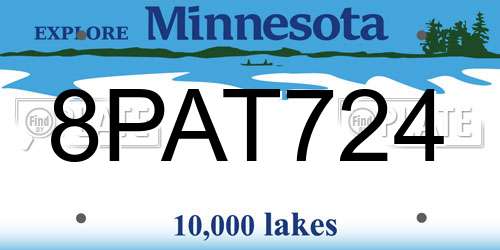 8PAT724 Minnesota License Plate