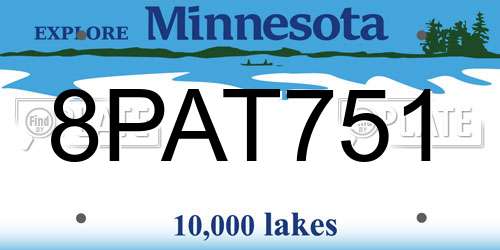 8PAT751 Minnesota License Plate