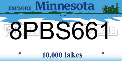 8PBS661 Minnesota License Plate