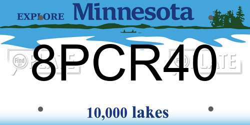 8PCR40 Minnesota License Plate
