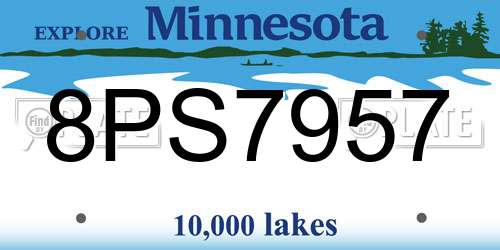 8PS7957 Minnesota License Plate