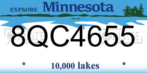 8QC4655 Minnesota License Plate