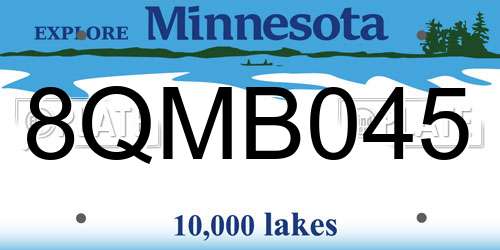 8QMB045 Minnesota License Plate
