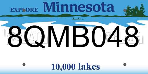 8QMB048 Minnesota License Plate