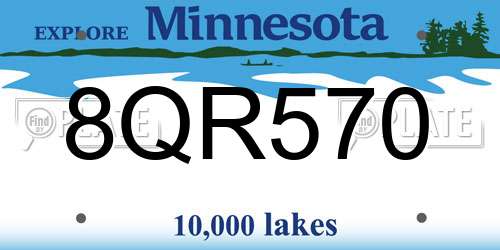 8QR570 Minnesota License Plate