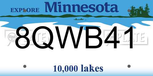 8QWB41 Minnesota License Plate