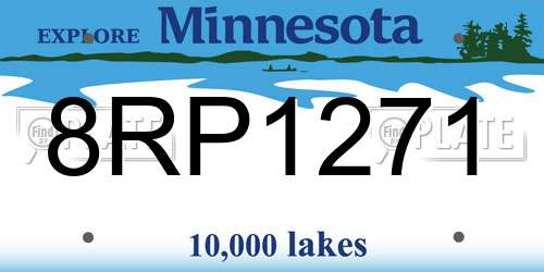 8RP1271 Minnesota License Plate