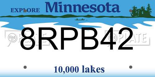 8RPB42 Minnesota License Plate