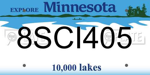 8SCI405 Minnesota License Plate