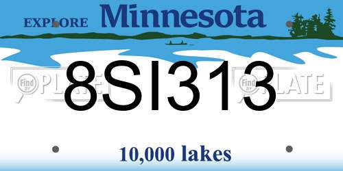8SI313 Minnesota License Plate
