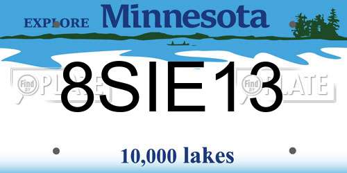 8SIE13 Minnesota License Plate