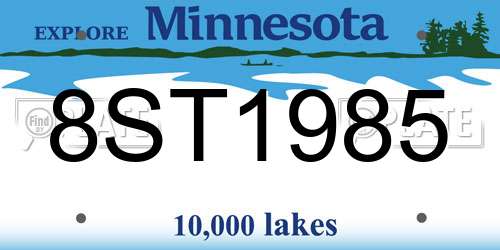 8ST1985 Minnesota License Plate