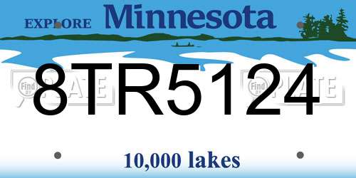 8TR5124 Minnesota License Plate