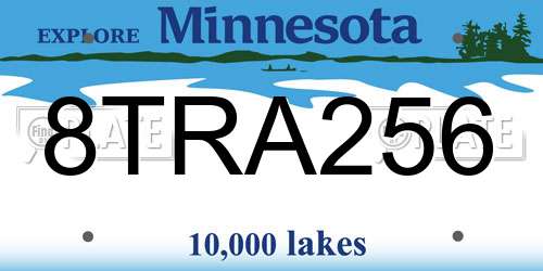 8TRA256 Minnesota License Plate