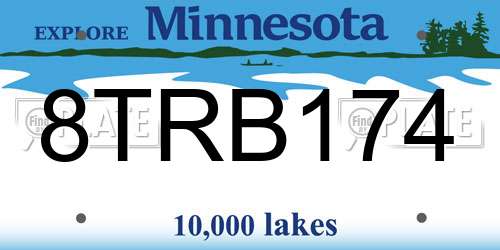 8TRB174 Minnesota License Plate
