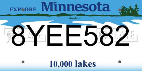 8YEE582 Minnesota License Plate