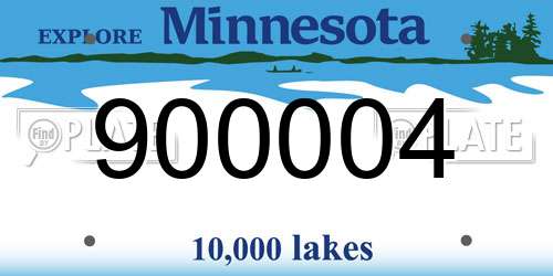 900004 Minnesota License Plate
