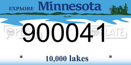 900041 Minnesota License Plate
