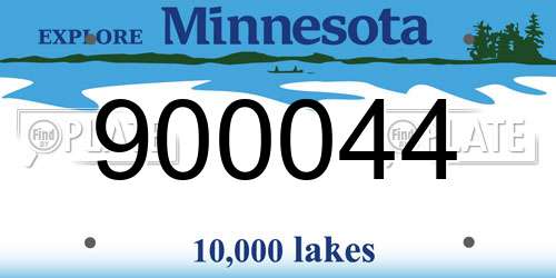 900044 Minnesota License Plate