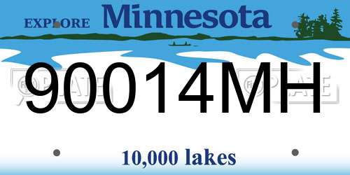 90014MH Minnesota License Plate
