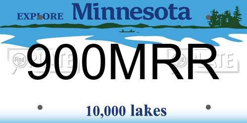 900MRR Minnesota License Plate